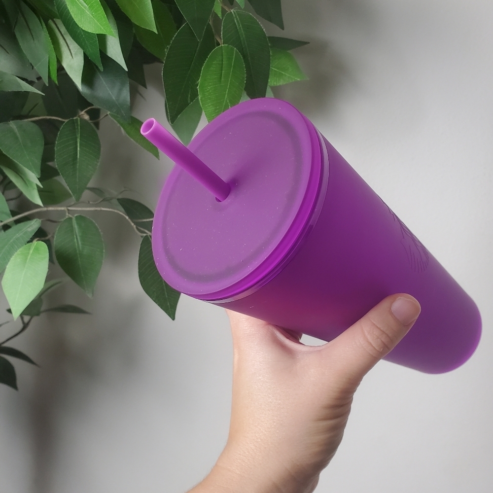Starbucks Purple Matte Soft Touch Tumbler Venti 24 oz NEW - Picture 4 of 7